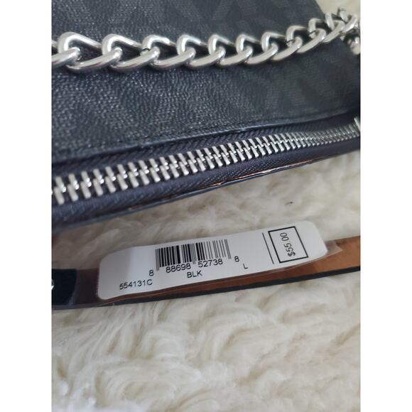 NWT MICHAEL KORS Waist Belt Bag Genuine Leather Waist Bag Fanny Pack BLACK Lg - Picture 4 of 9